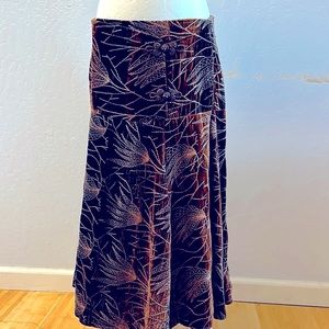 Anne Klein Velvet Embroidered Skirt